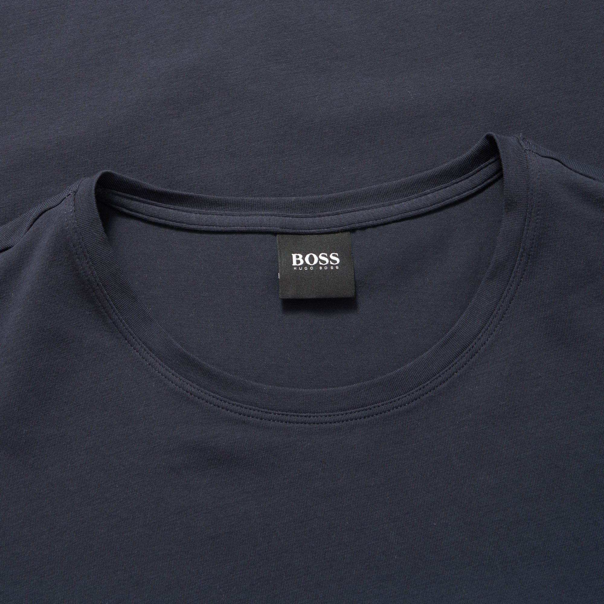 Boss Regular-fit loungewear top in stretch cotton jersey - Dark Blue