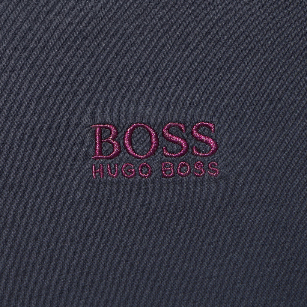Boss Regular-fit loungewear top in stretch cotton jersey - Dark Blue