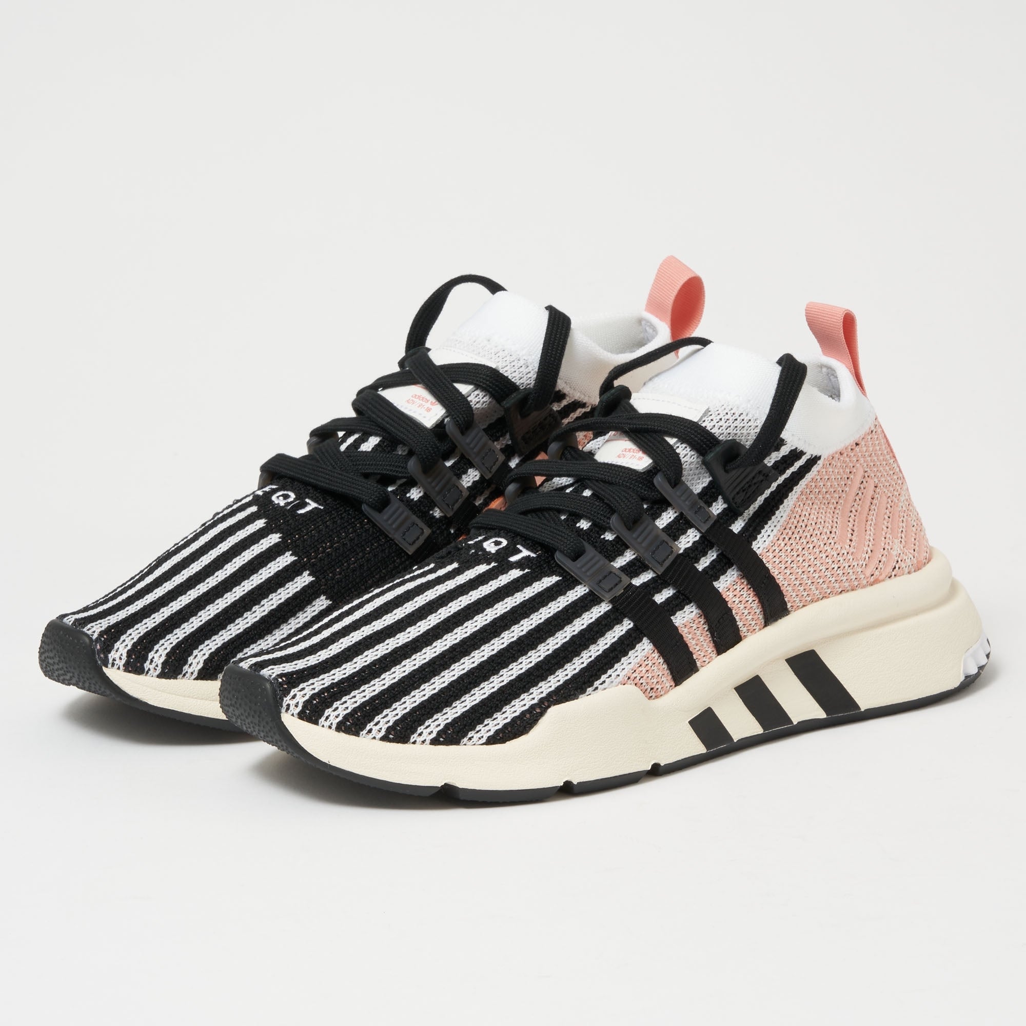 EQT Support Mid ADV Primeknit - FTWR White, Core Black & Trace Pink