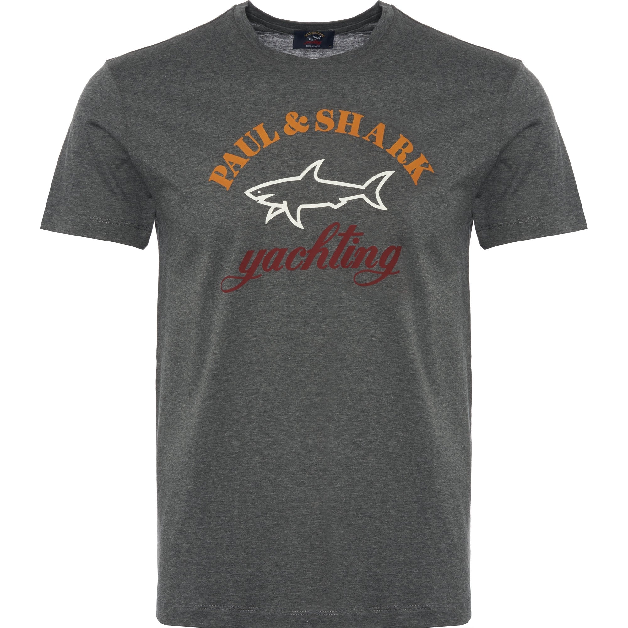 Paul and Shark Grey Logo T-shirt