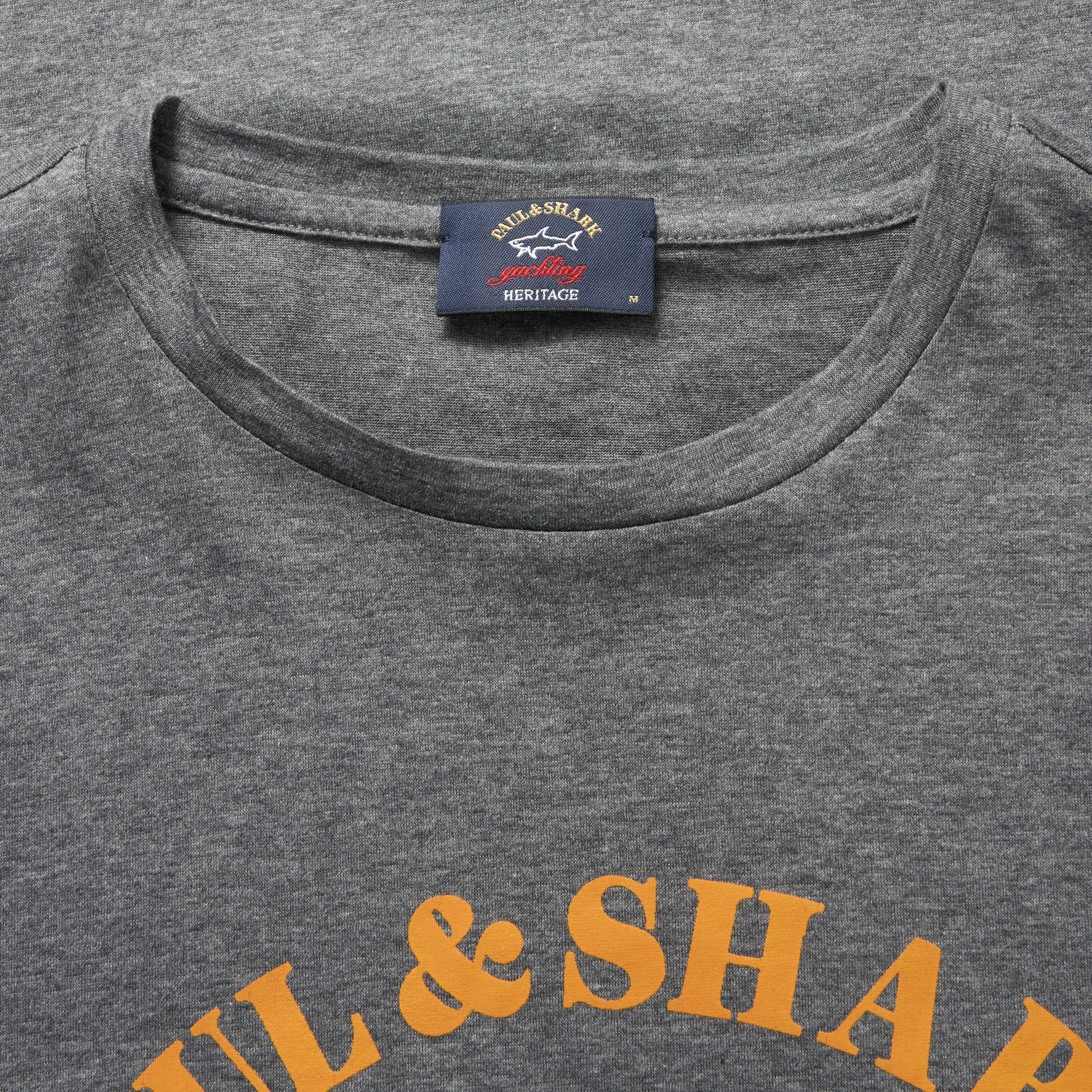 Paul and Shark Grey Logo T-shirt