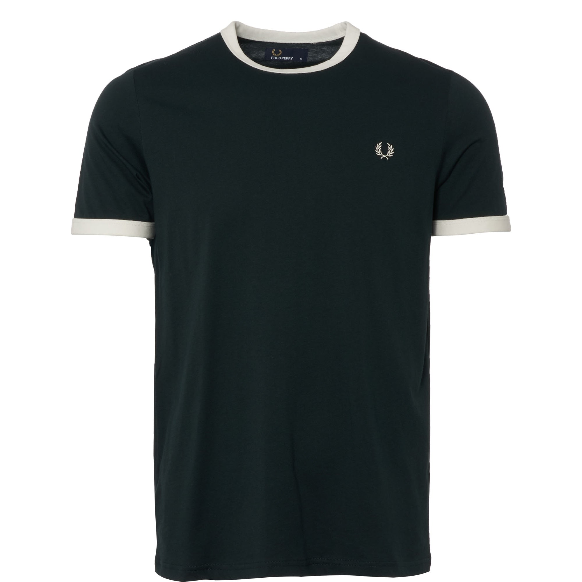 Fred Perry Tonal Ringer T-Shirt - Dark Emerald