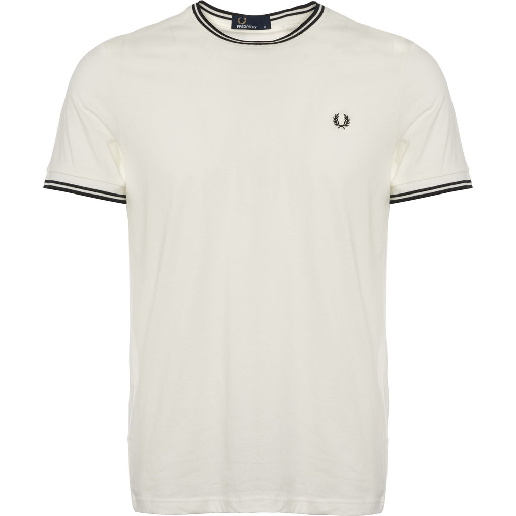 Fred Perry Twin Tipped T-Shirt - Snow White