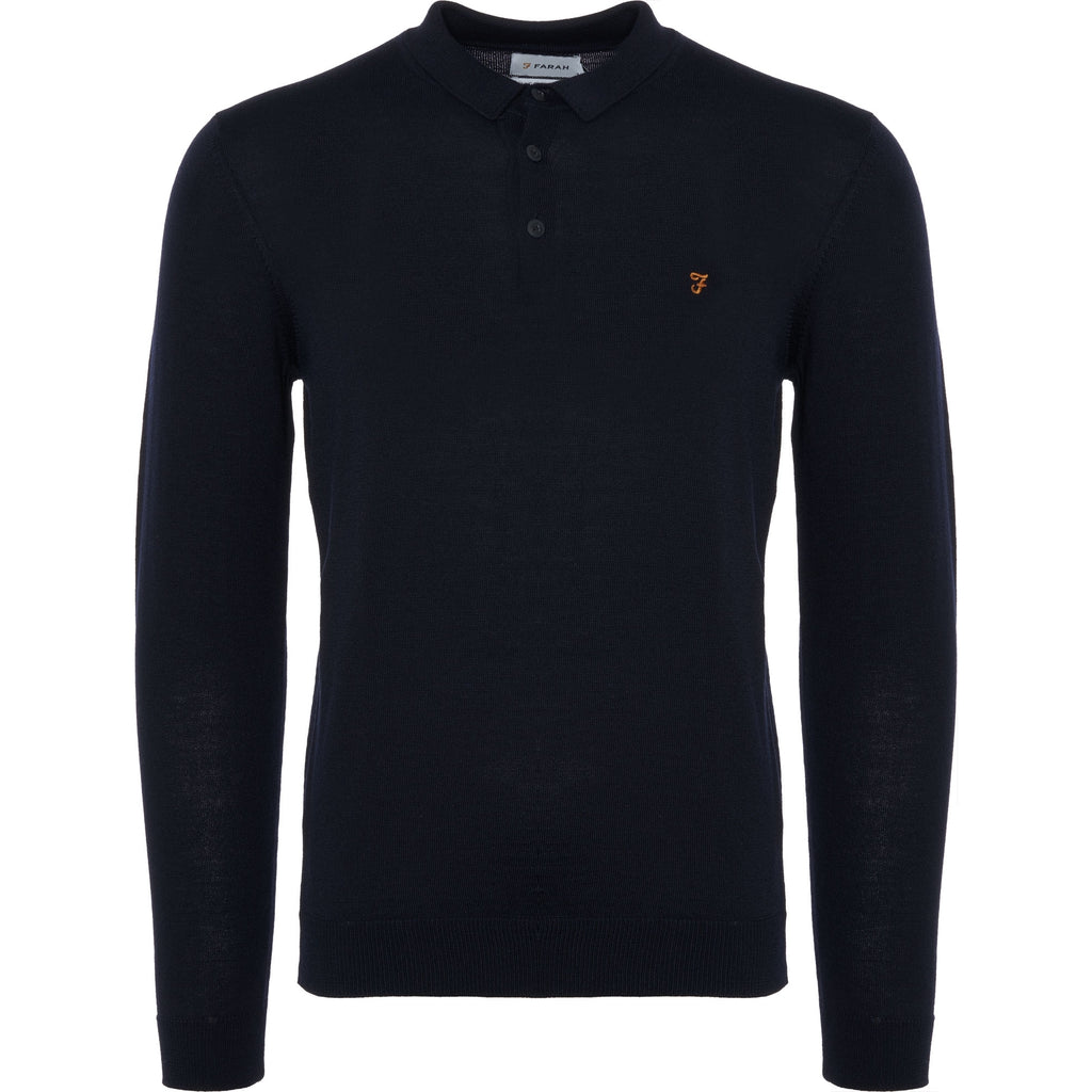 Farah Archive Maidwell Knitted Polo Shirt - True Navy