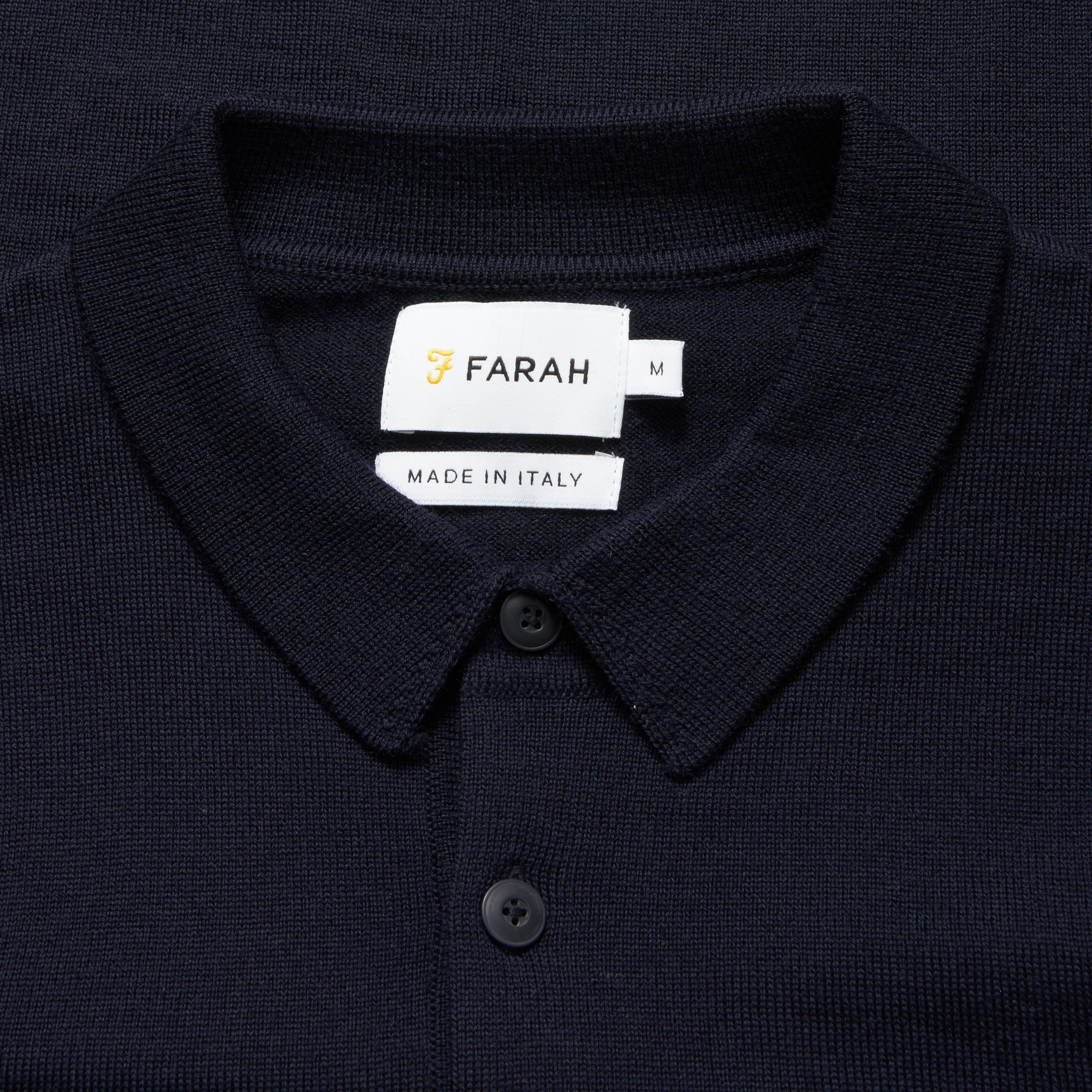 Farah Archive Maidwell Knitted Polo Shirt - True Navy