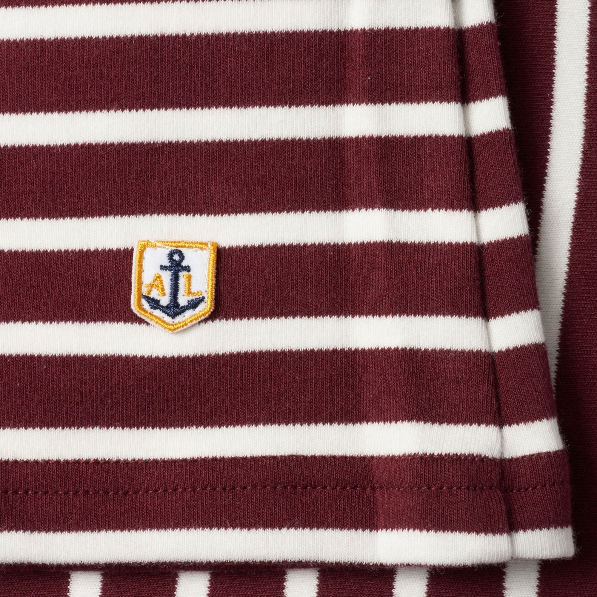 Armor Lux Long Sleeved Mariniere Heritage T-Shirt - Chianti & Milk