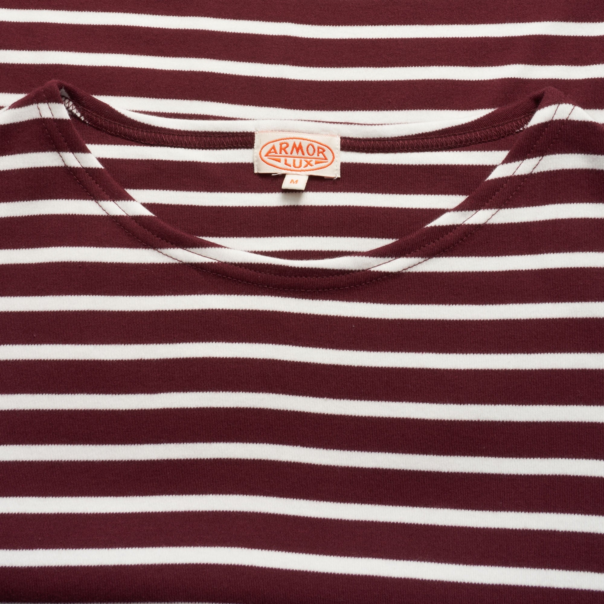 Armor Lux Long Sleeved Mariniere Heritage T-Shirt - Chianti & Milk