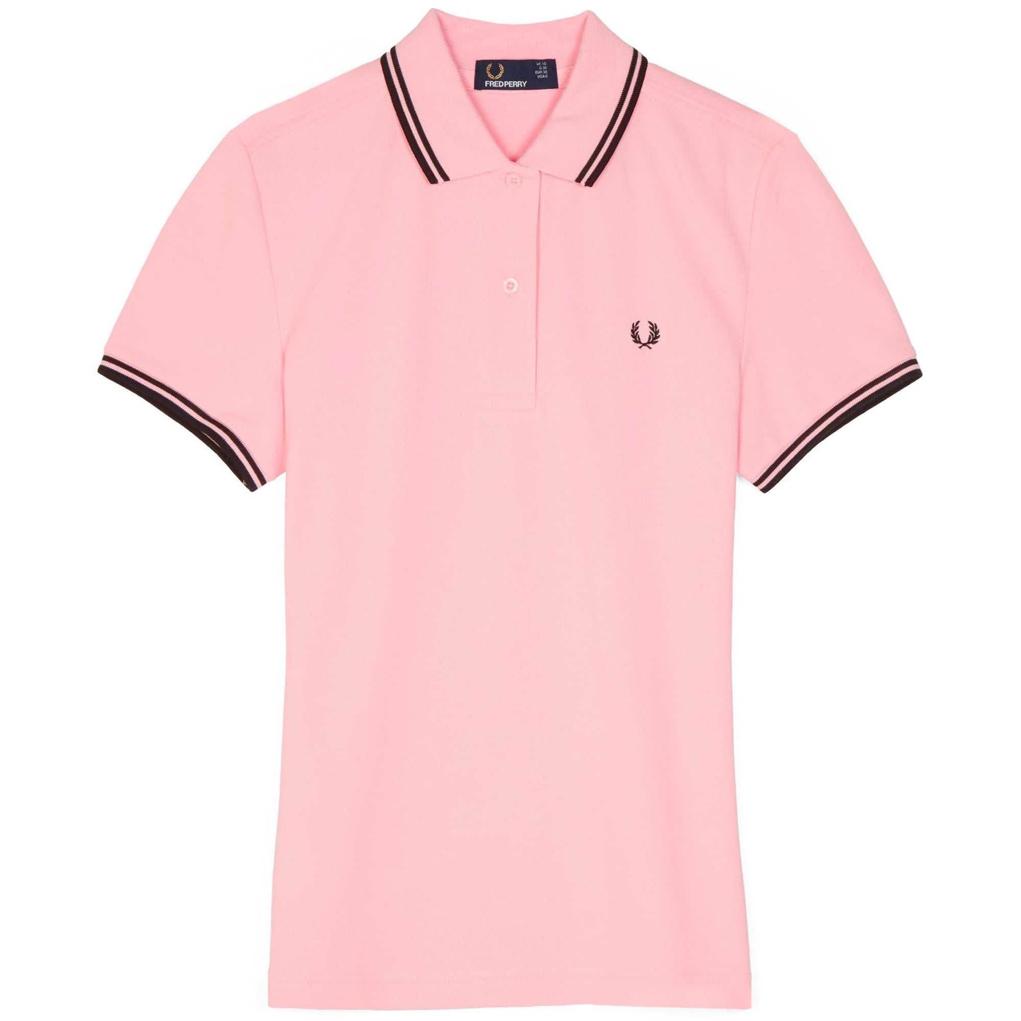 Fred Perry Womens Twin Tip Polo Shirt - 1991 Pink & Black