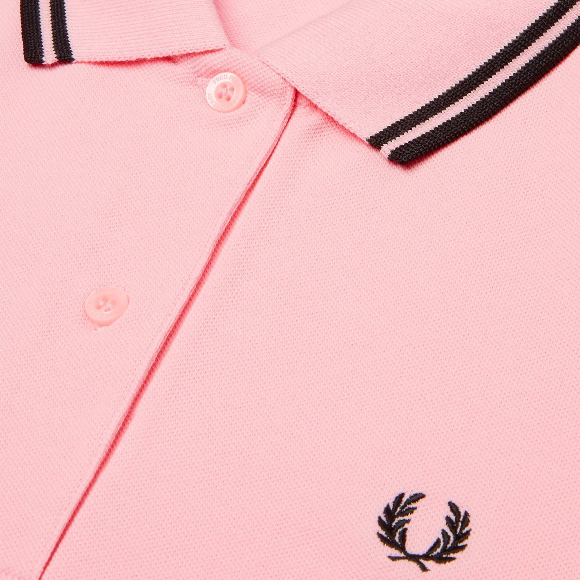 Fred Perry Womens Twin Tip Polo Shirt - 1991 Pink & Black