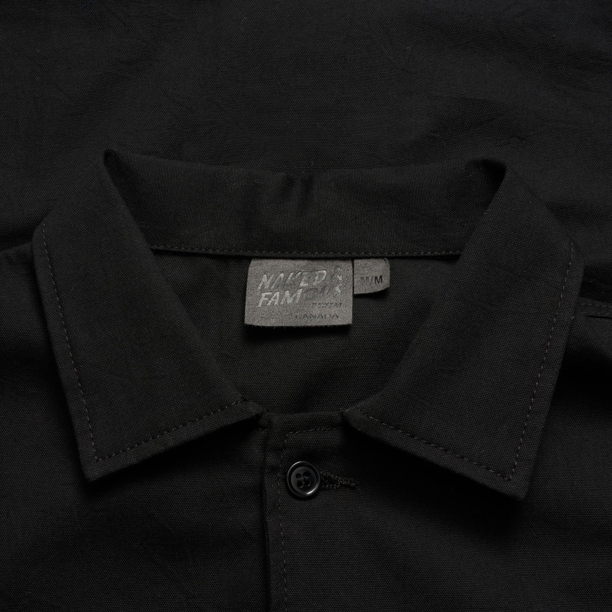 Naked and Famous Denim Rinsed Oxford Workshirt - Black – Stuarts