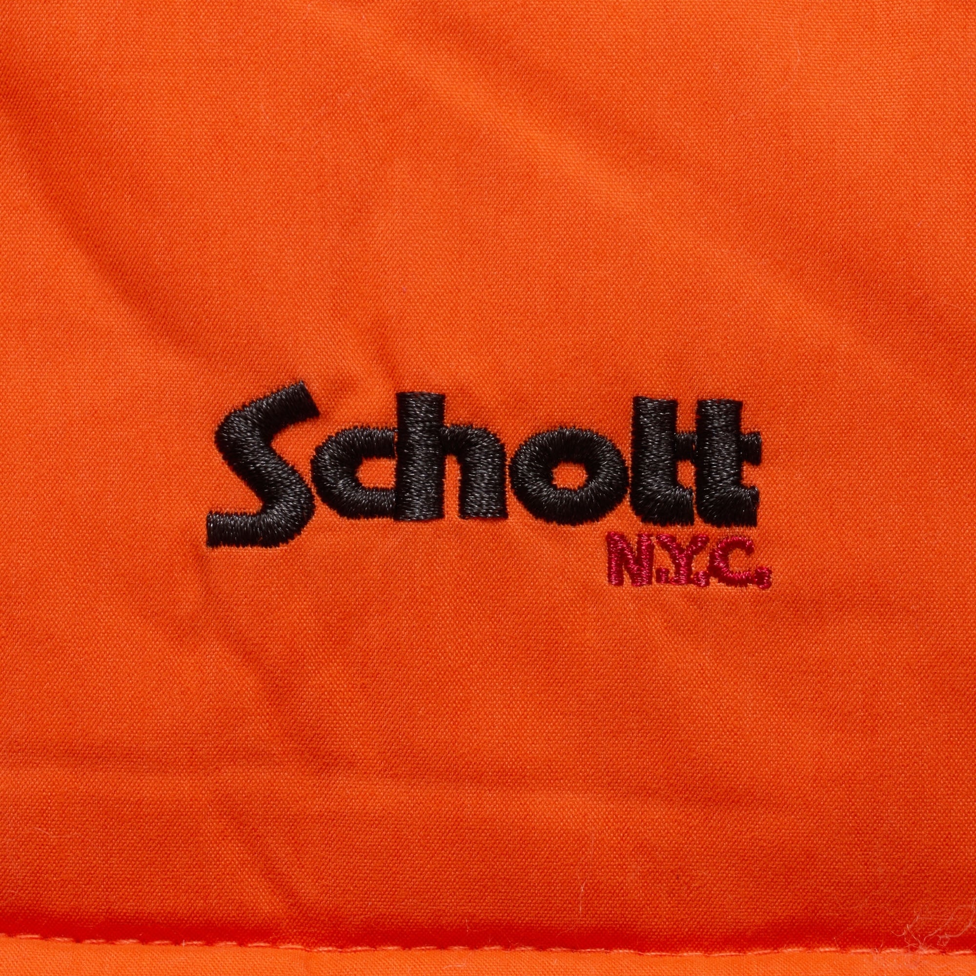Schott NYC Nebraska Oversized Puffer Jacket - Orange