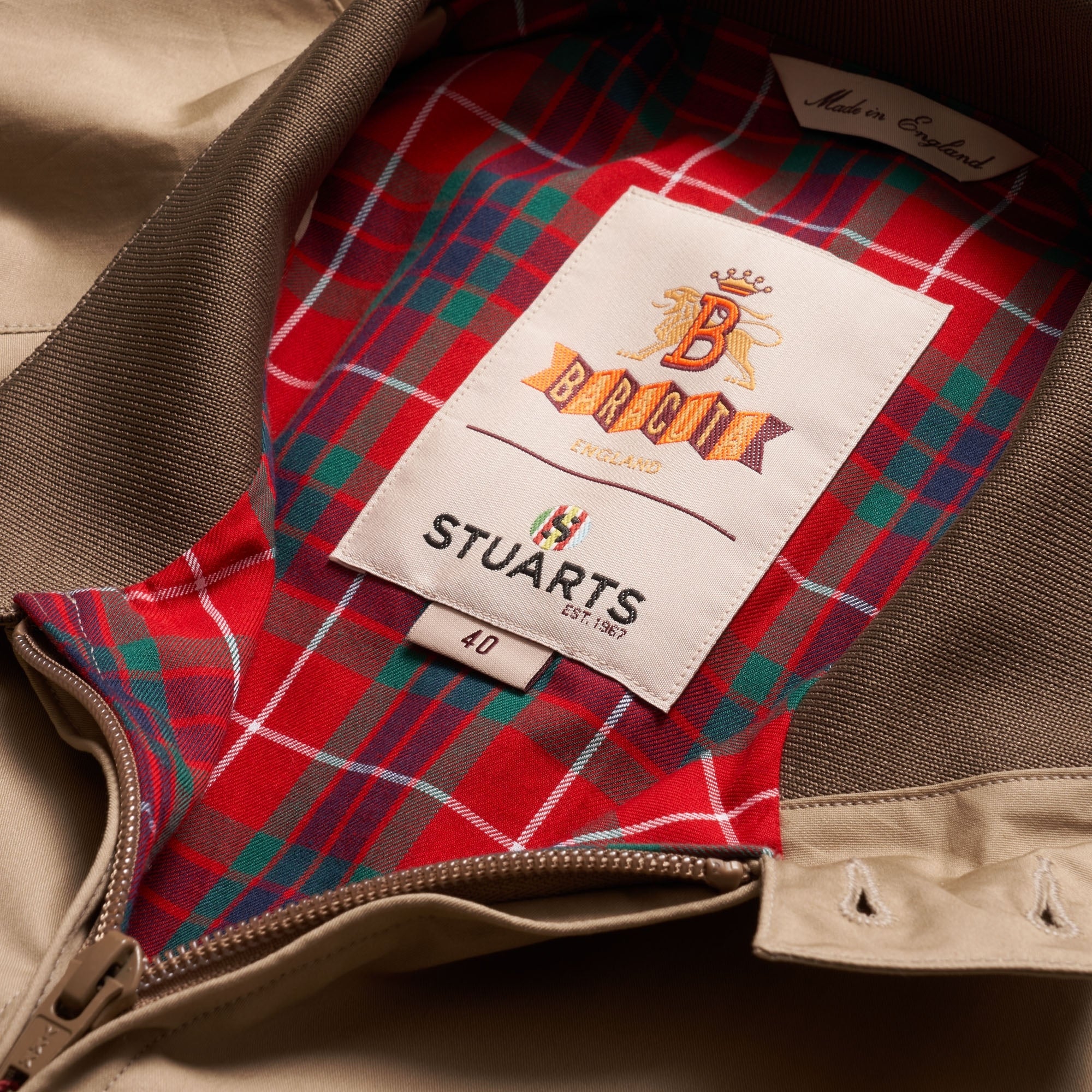 Stuarts x Baracuta Archive Fit G9 Harrington Jacket - Sand - Limited Edition