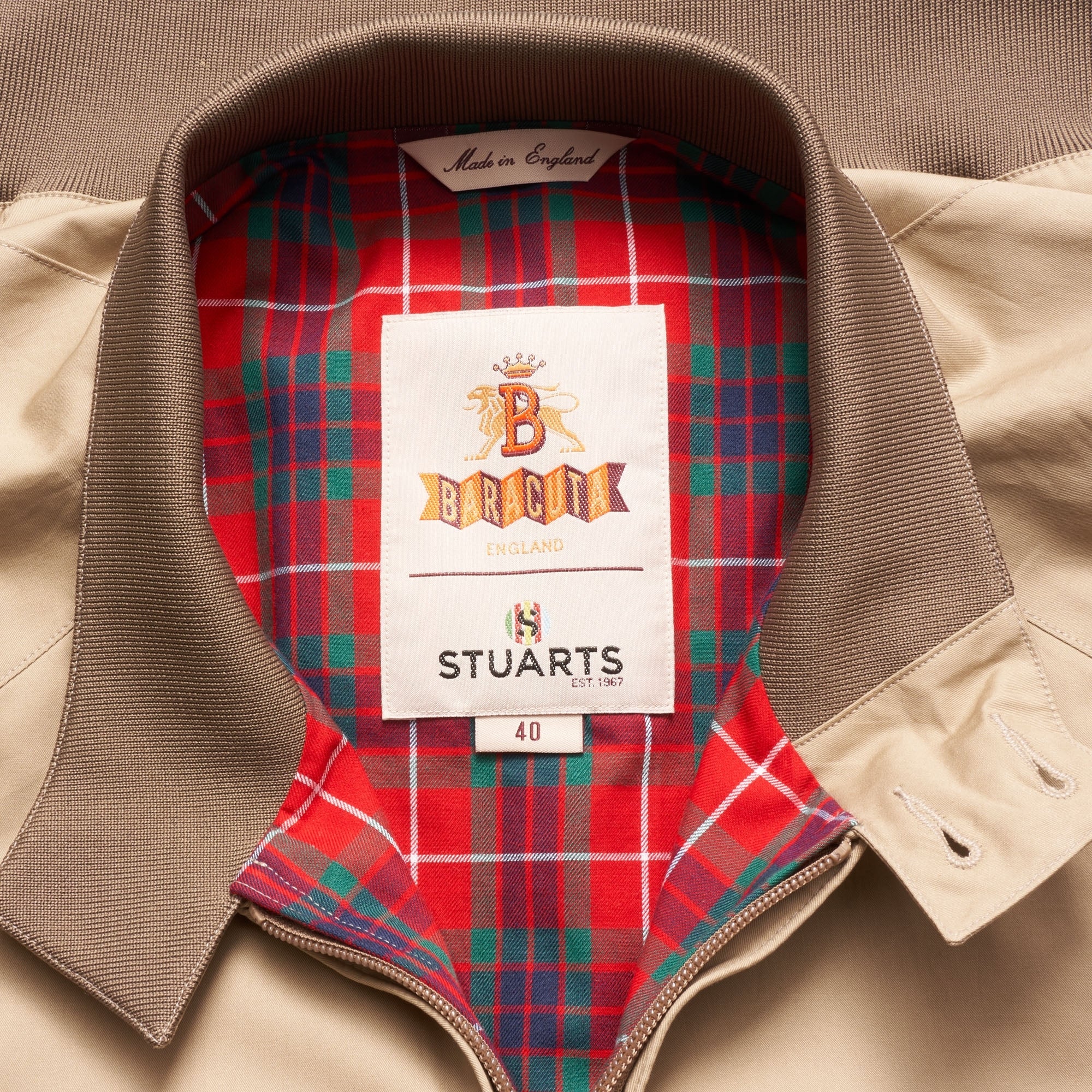 Stuarts x Baracuta Archive Fit G9 Harrington Jacket - Sand - Limited Edition