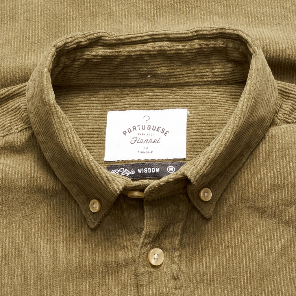 Portuguese Flannel Lobo Corduroy Shirt - Olive