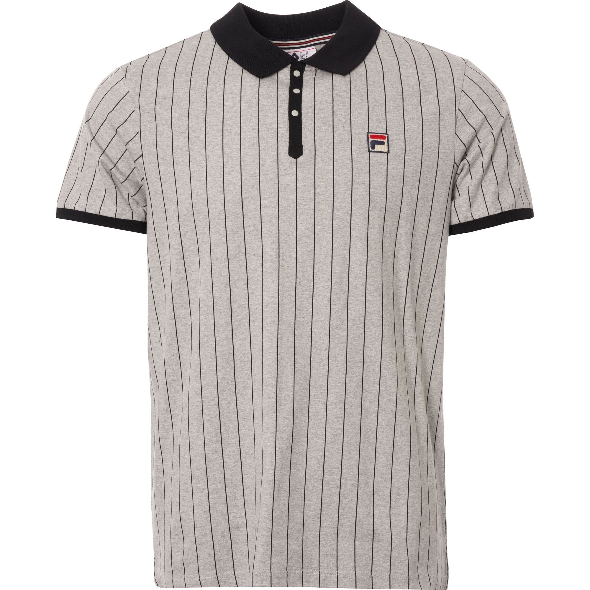 Fila Vintage BB1 Polo Shirt - Grey & Black
