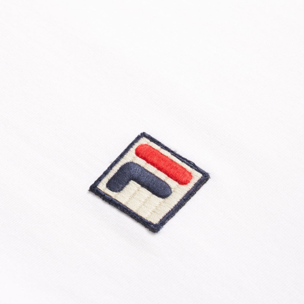 Fila Vintage Marconi Crew Neck T-Shirt - White & Black