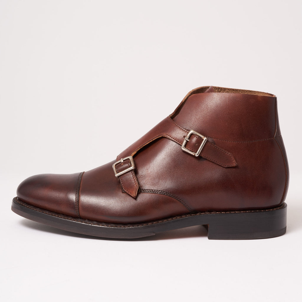 Grenson Hansel Double Monk Strap Boot - Dark Brown