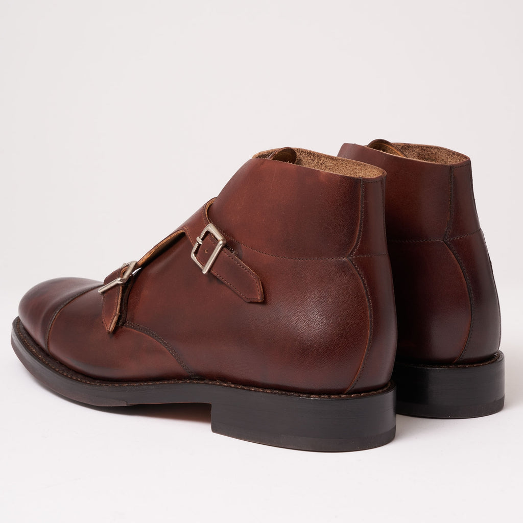 Grenson Hansel Double Monk Strap Boot - Dark Brown