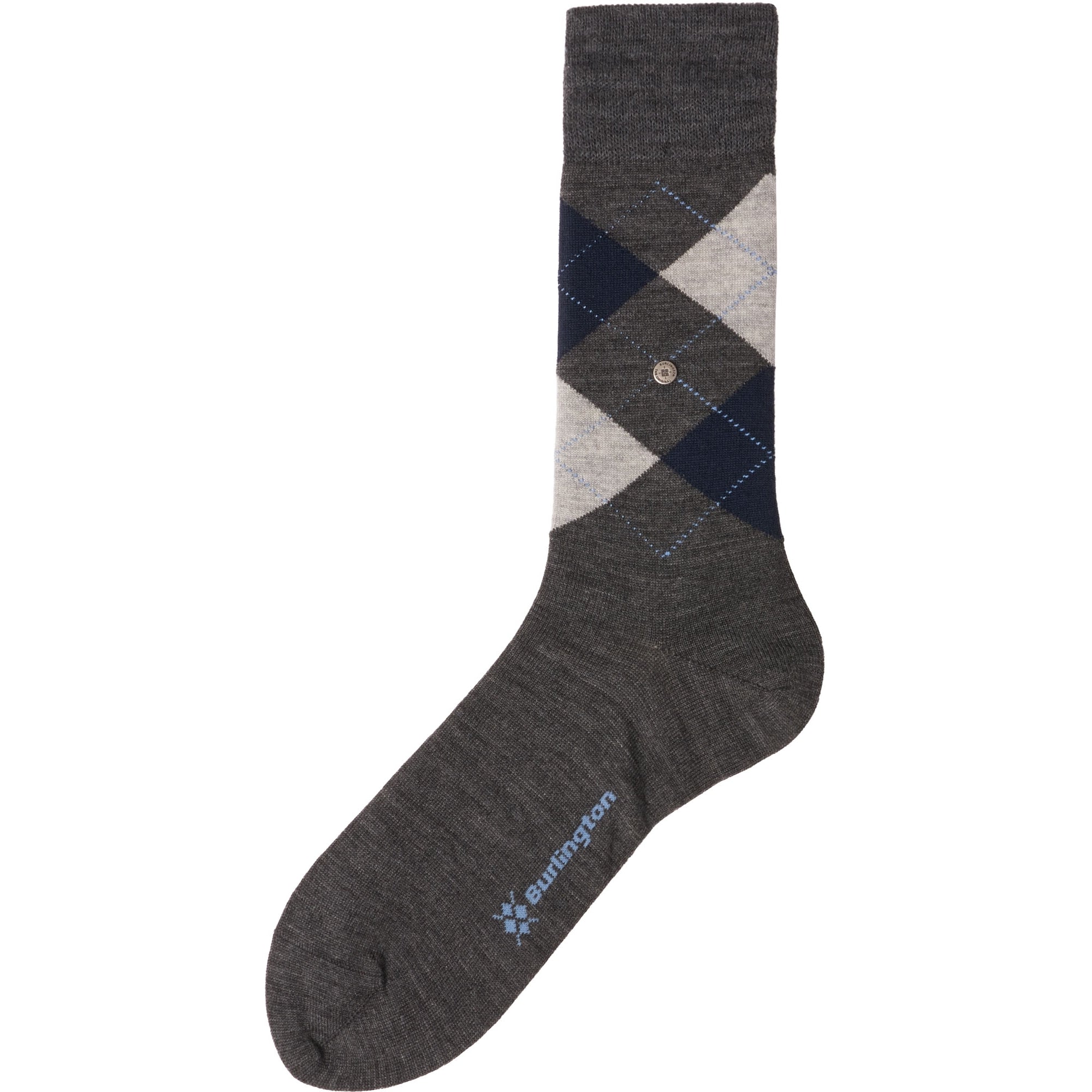 Burlington Socks Edinburgh Socks - Grey & Navy