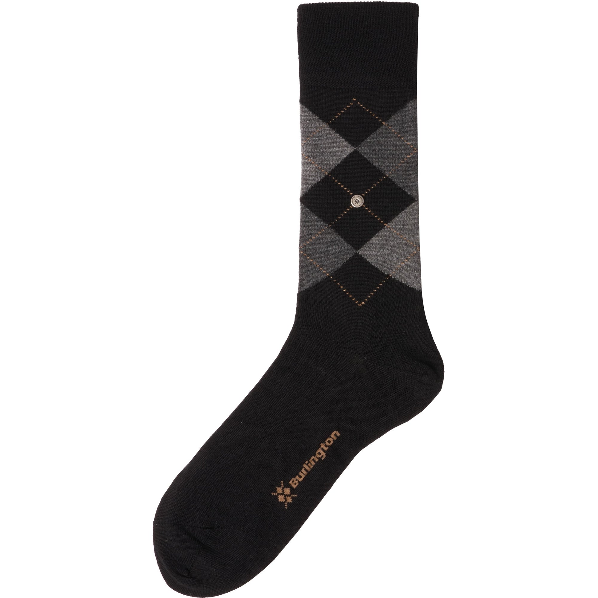 Burlington Socks Edinburgh Socks - Black & Grey