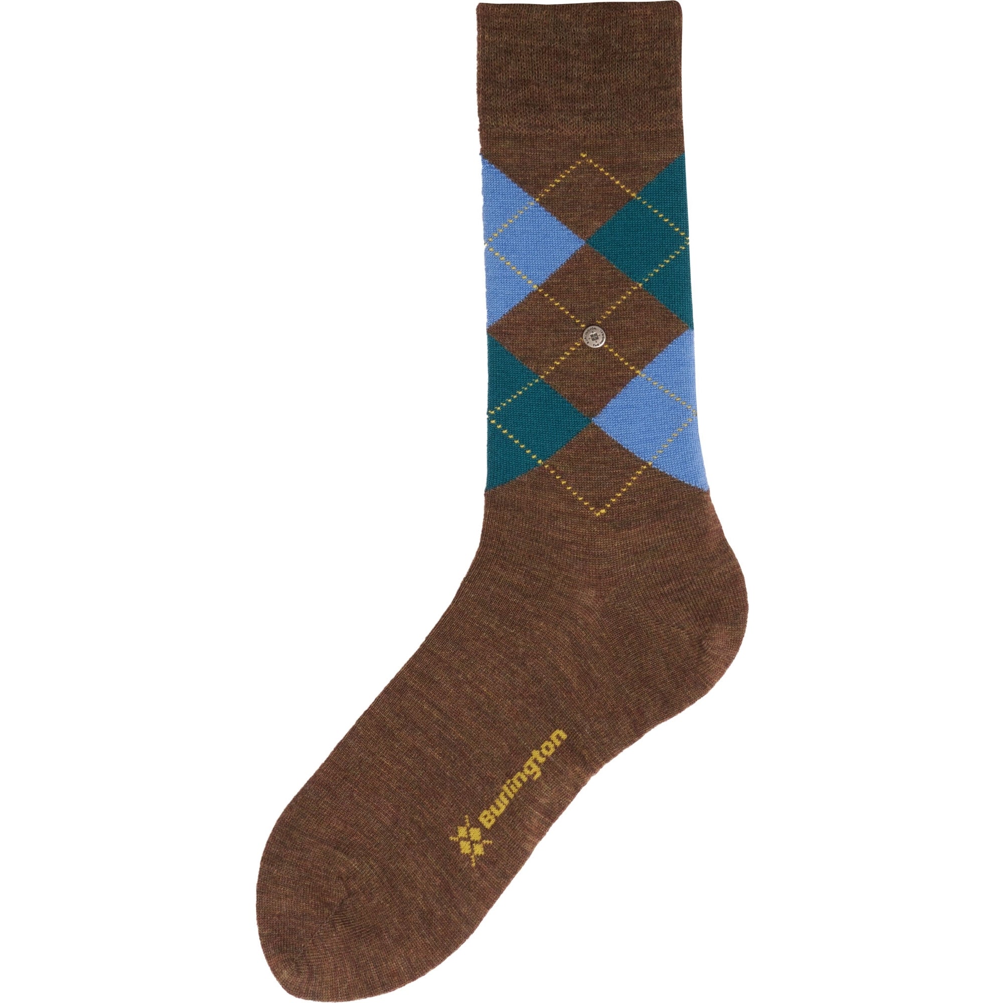 Burlington Socks Melange Edinburgh Socks - Brown & Blue
