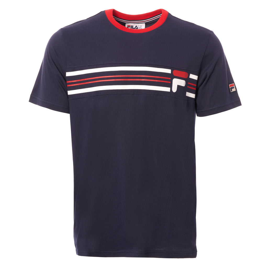 Fila Vintage Bruno 3 T-Shirt - Peacoat & Red