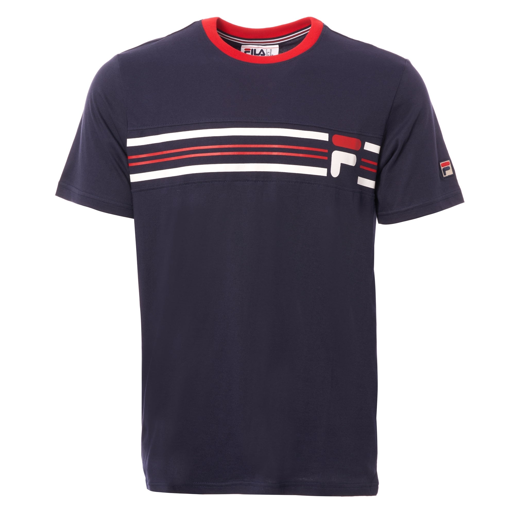 Fila Vintage Bruno 3 T-Shirt - Peacoat & Red