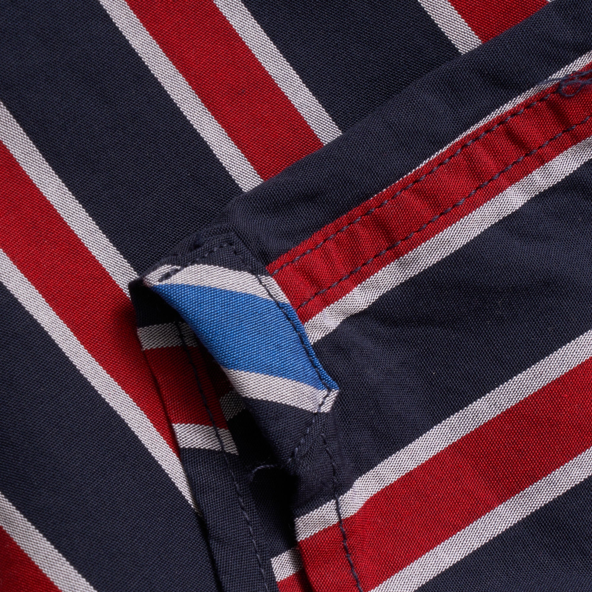 Tommy Hilfiger Regimental Stripe Shirt - Haute Red & Black Iris