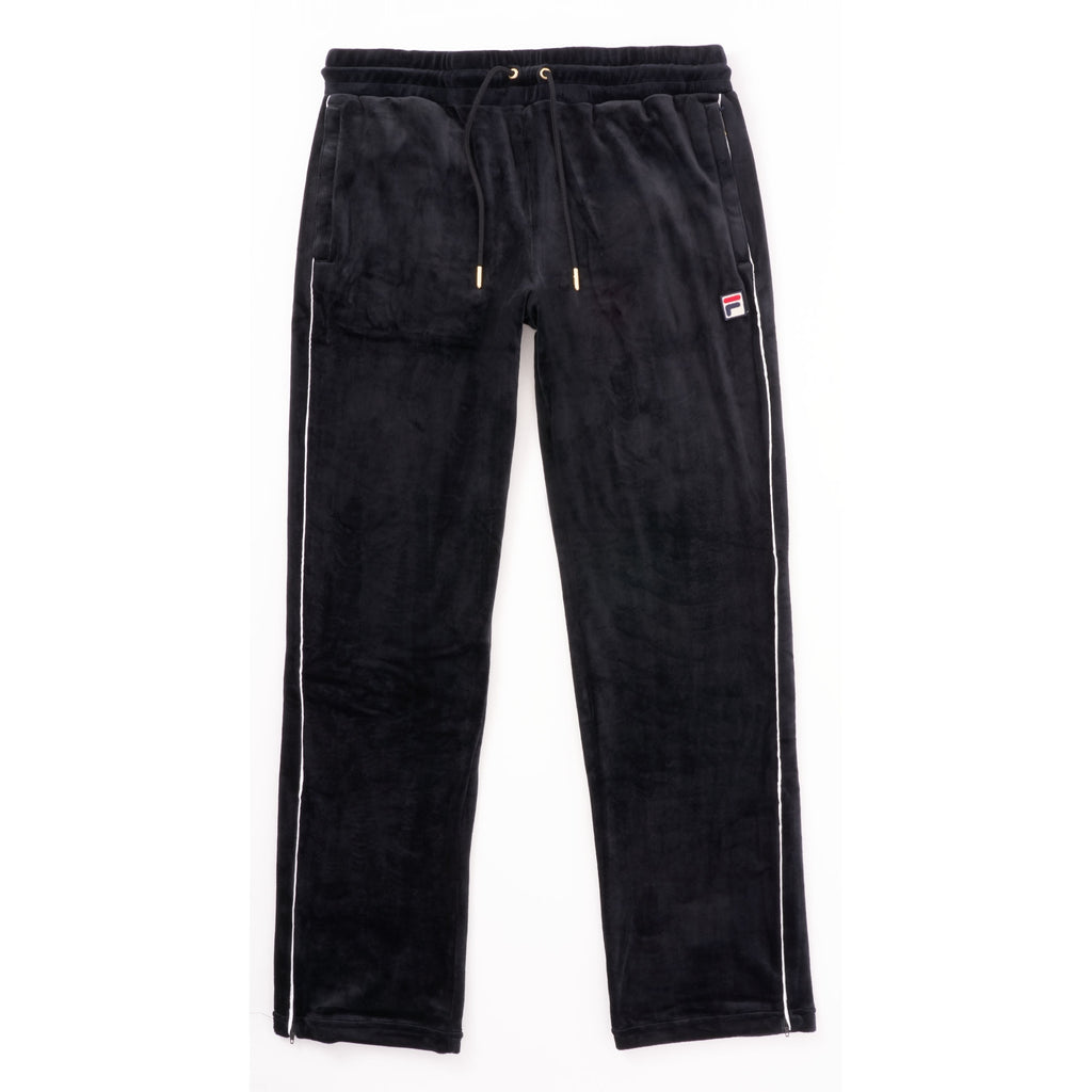 Fila Vintage Velour Cyrus Track Pants - Black & White