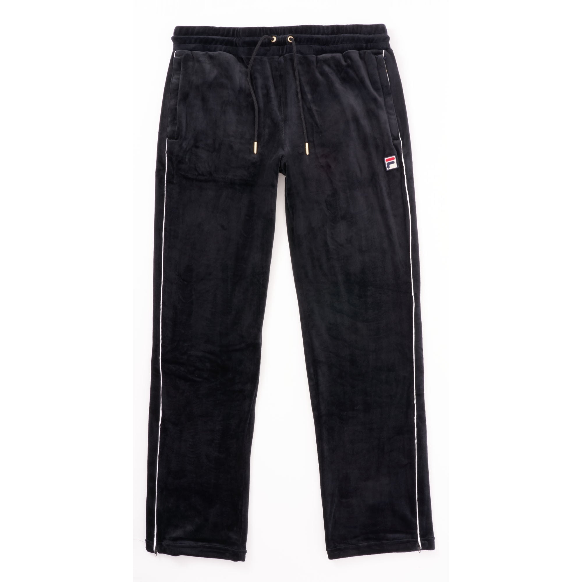 Fila Vintage Velour Cyrus Track Pants - Black & White