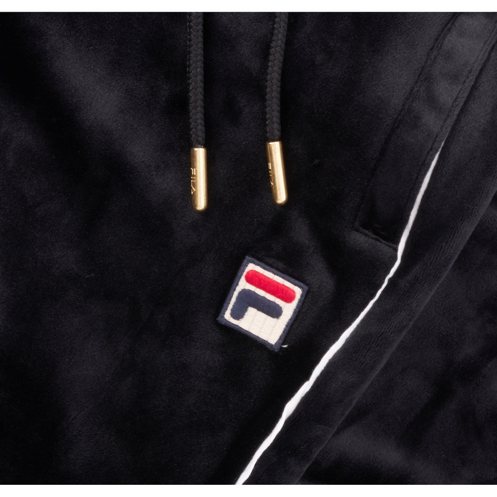 Fila Vintage Velour Cyrus Track Pants - Black & White