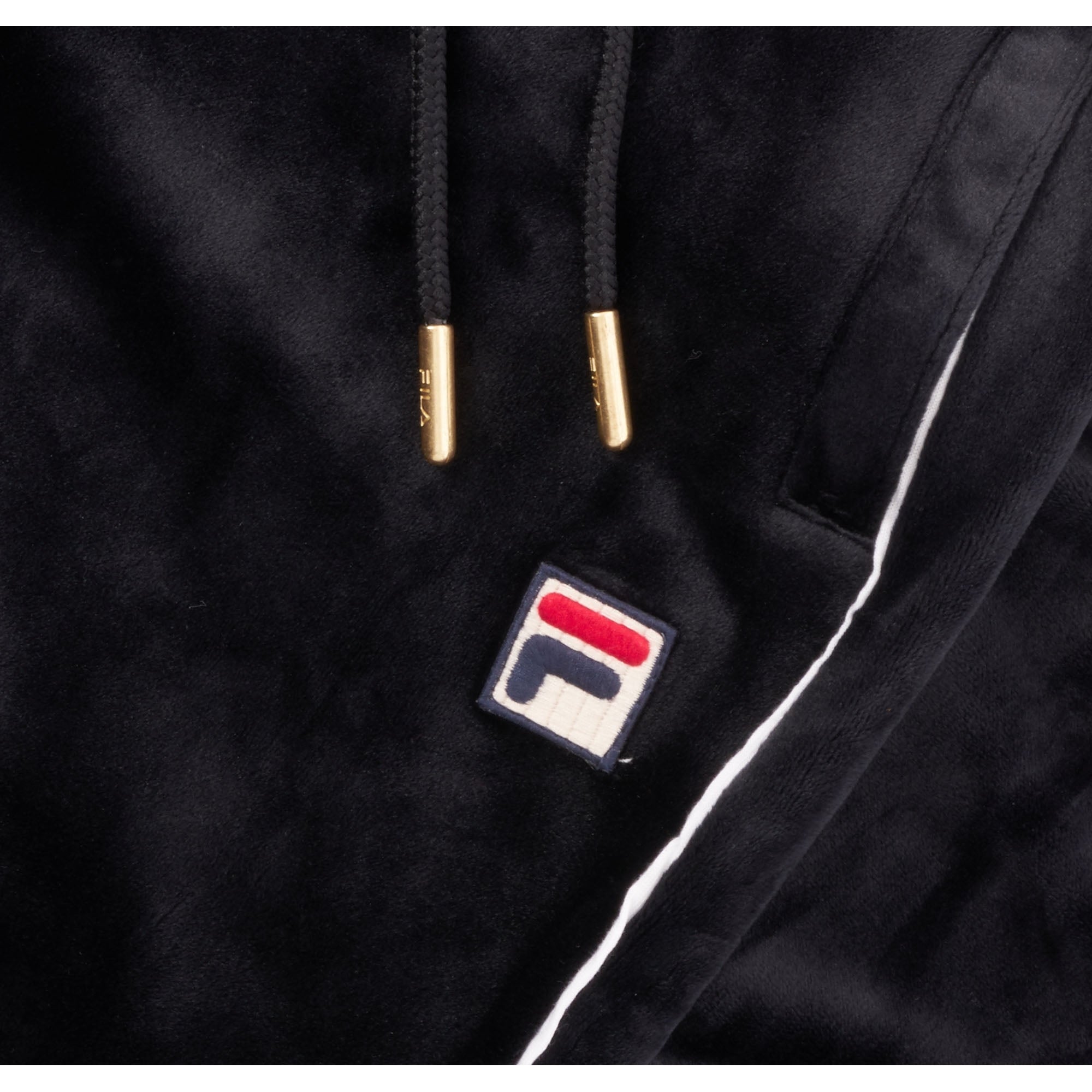 Fila Vintage Velour Cyrus Track Pants - Black & White