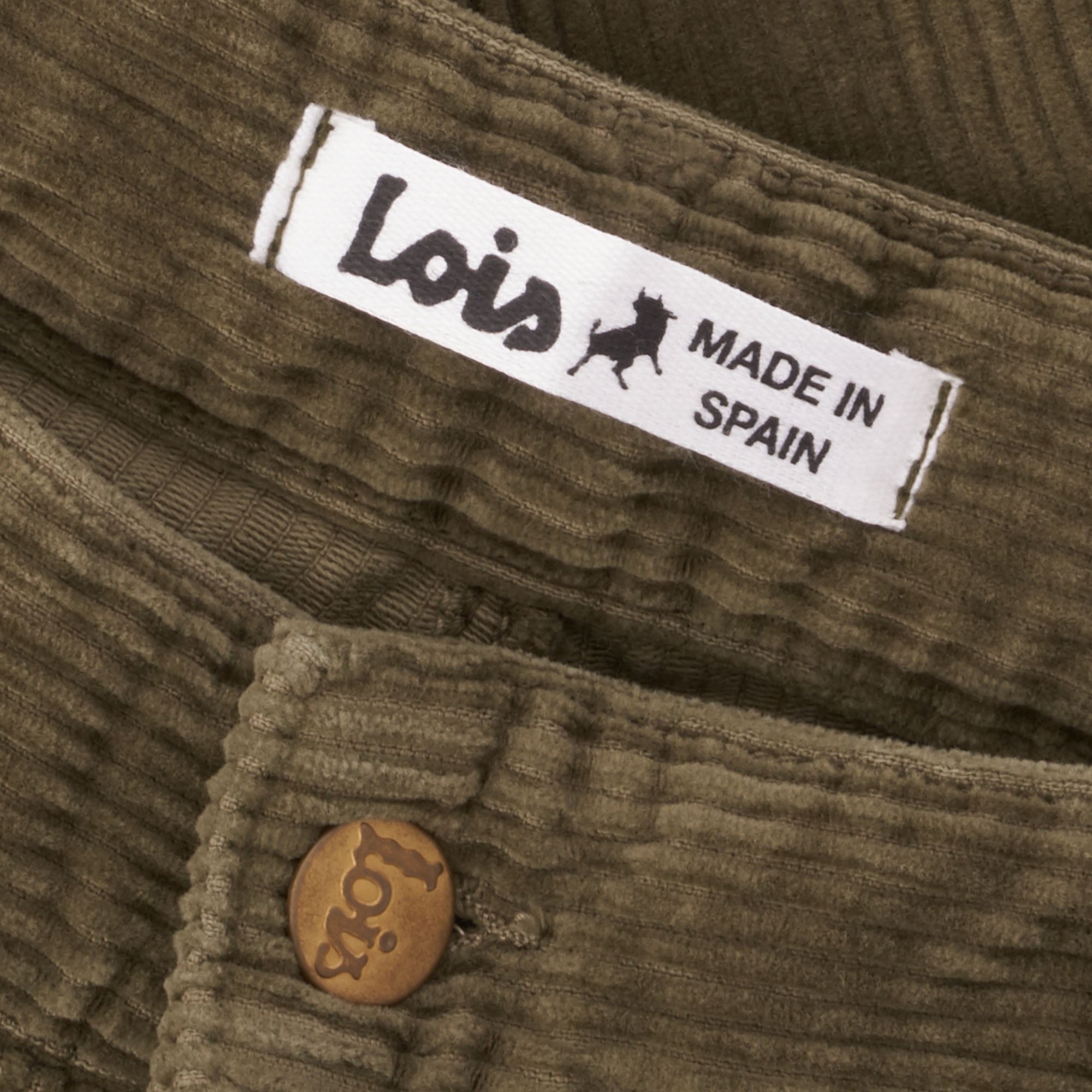 Lois Jeans Sixto Jumbo Cord Trousers - Khaki