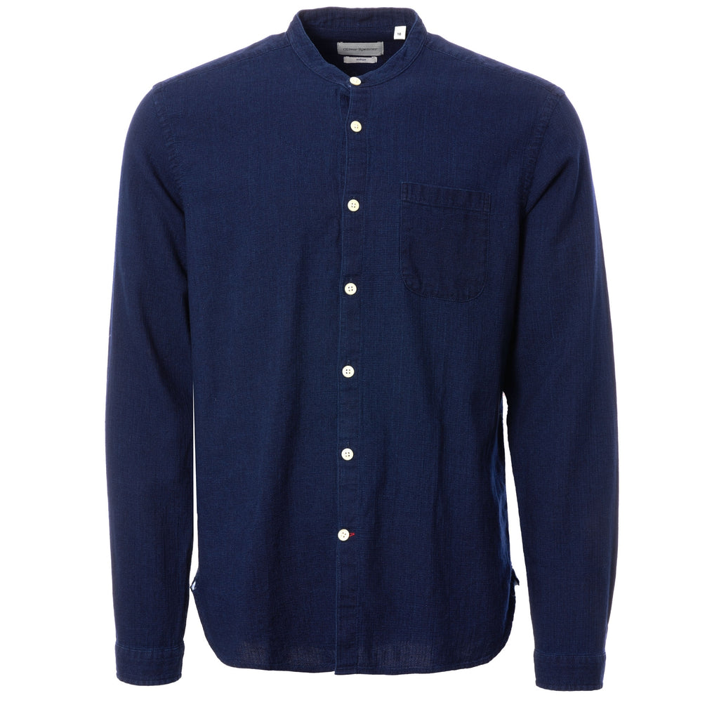 Oliver Spencer Grandad Shirt - Kildale Indigo Rinse