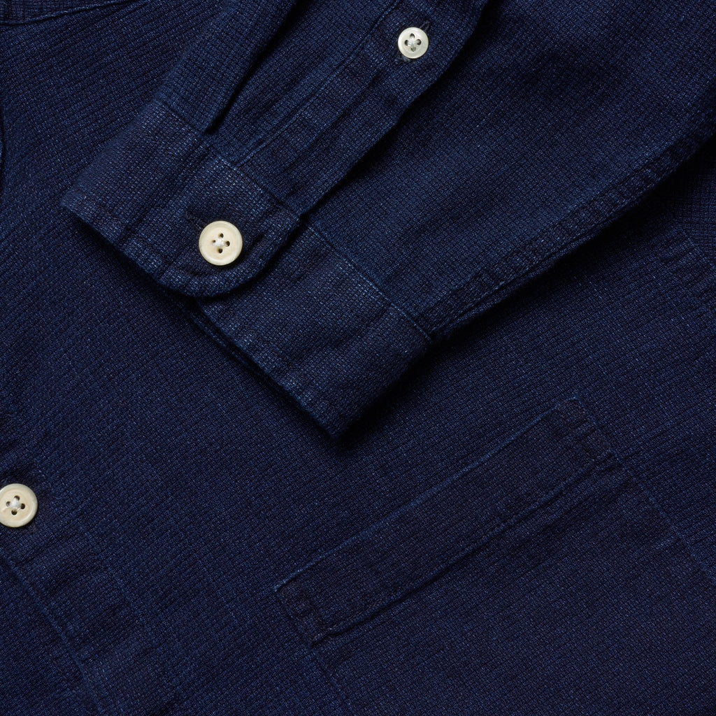 Oliver Spencer Grandad Shirt - Kildale Indigo Rinse