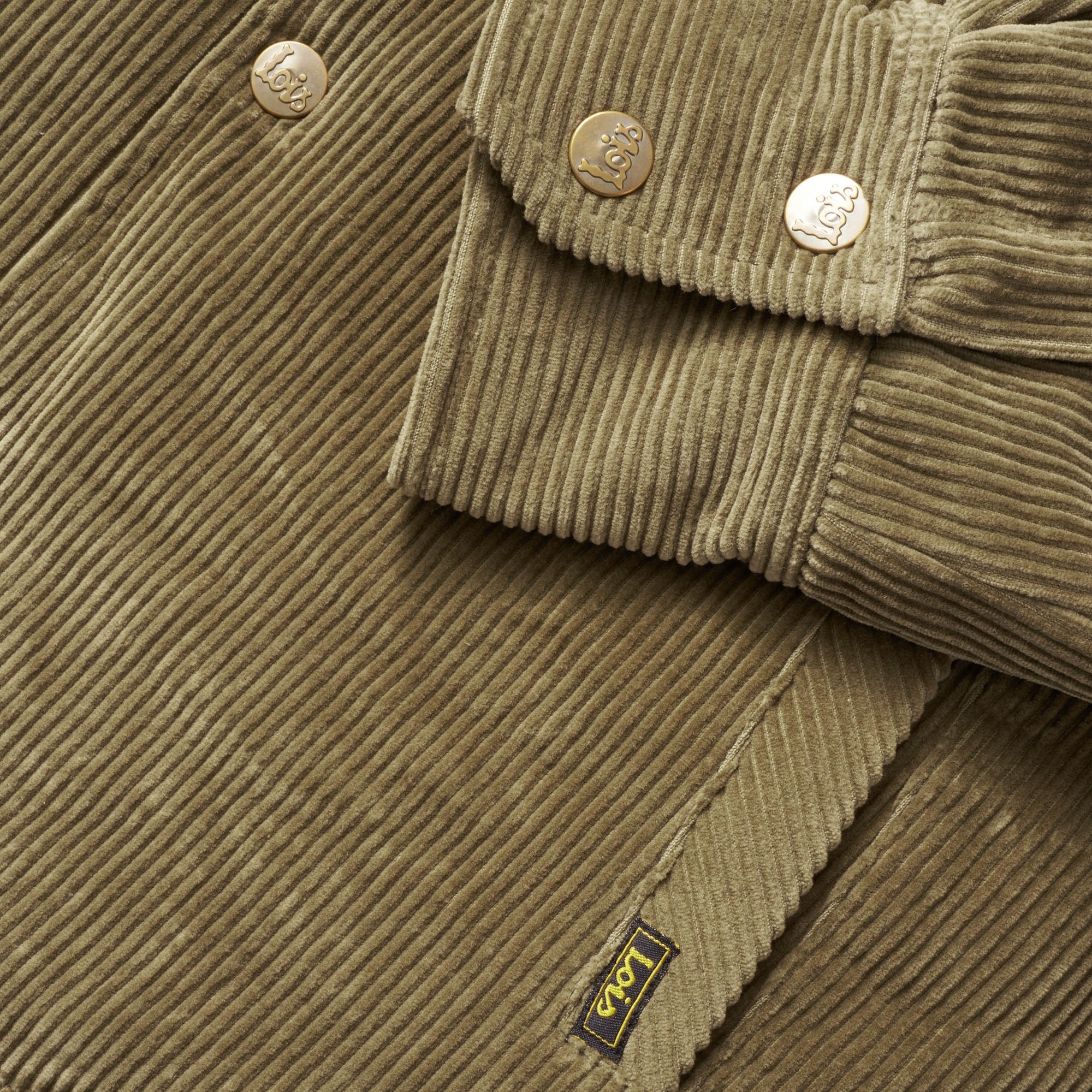 Lois Jeans Quilted Cortina Cord Jacket - Khaki
