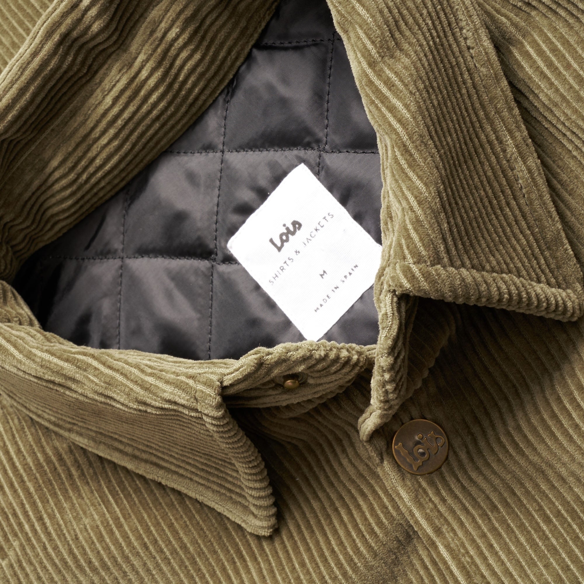 Lois Jeans Quilted Cortina Cord Jacket - Khaki