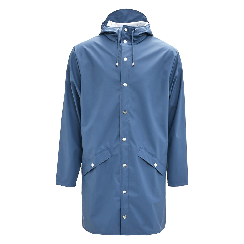 Rains Long Jacket - Faded Blue