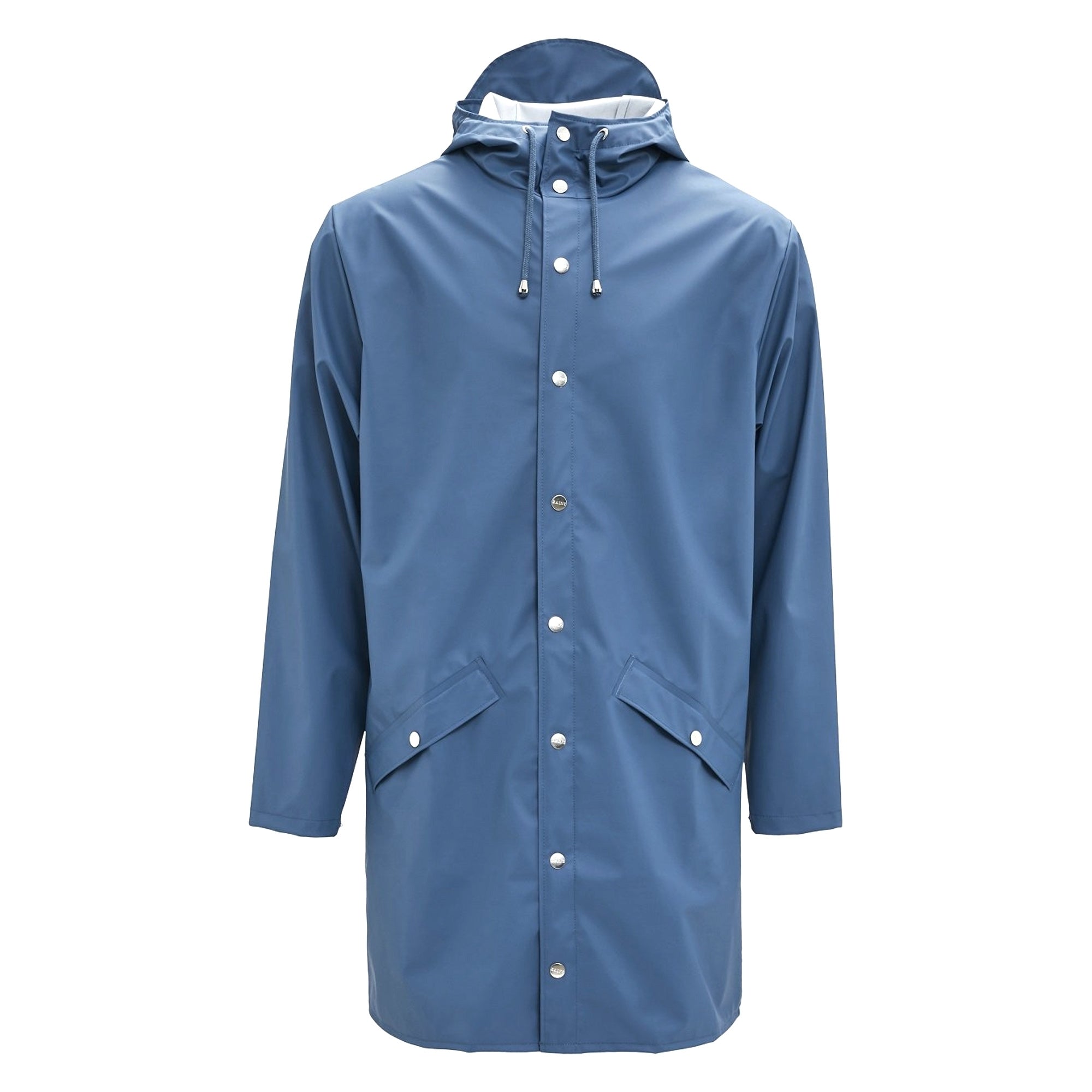 Rains Long Jacket - Faded Blue