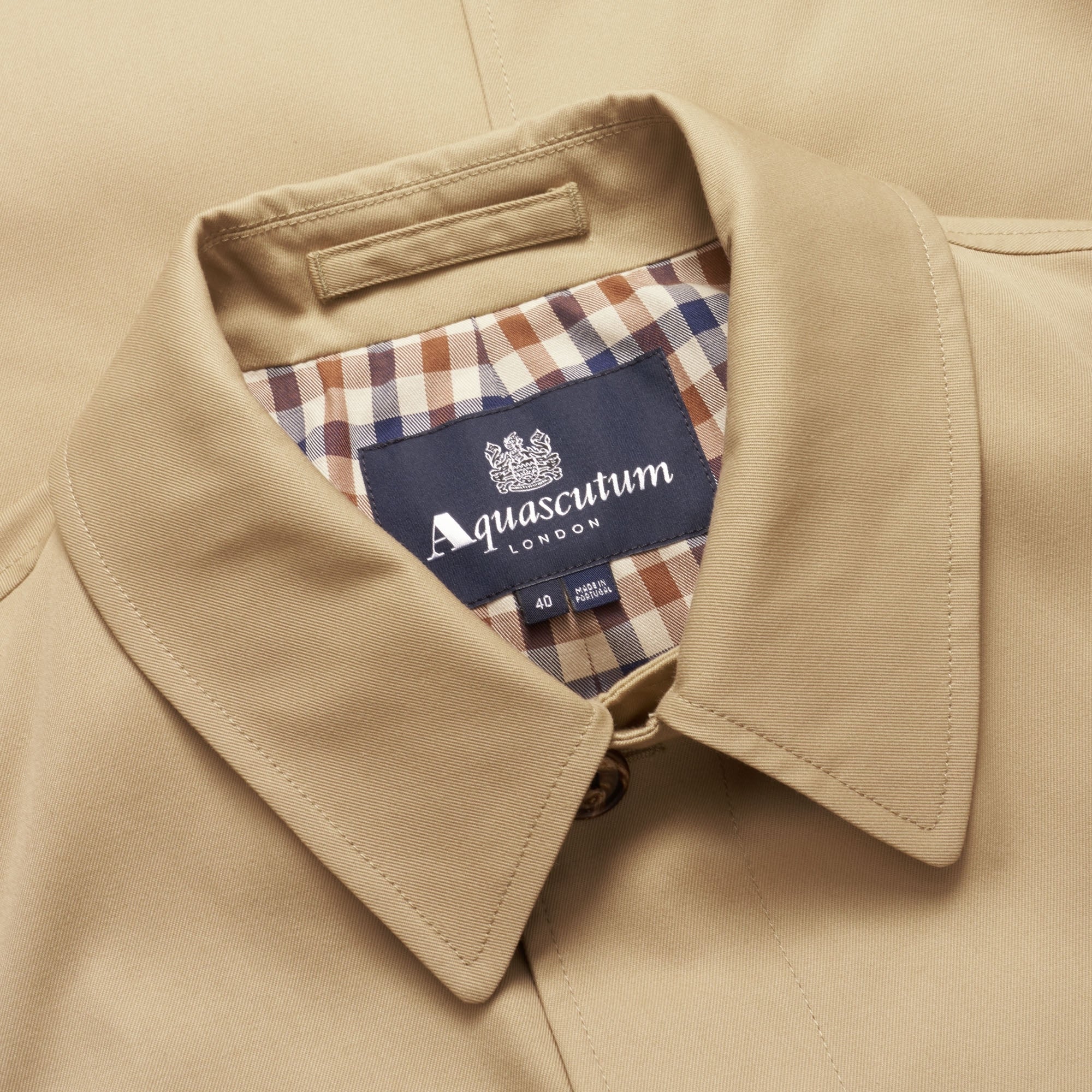 Aquascutum Broadgate Raincoat - Camel – Stuarts London