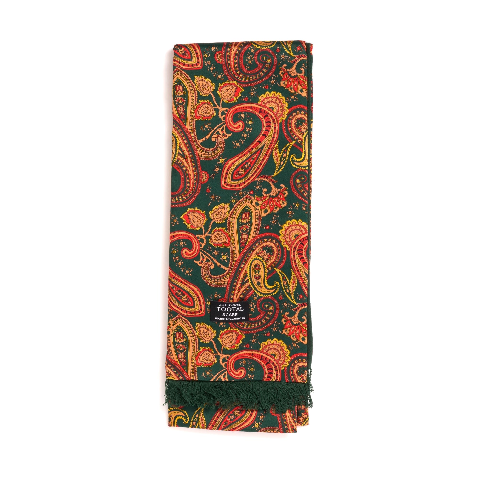 Tootal Vintage Paisley Scarf - Green – Stuarts London