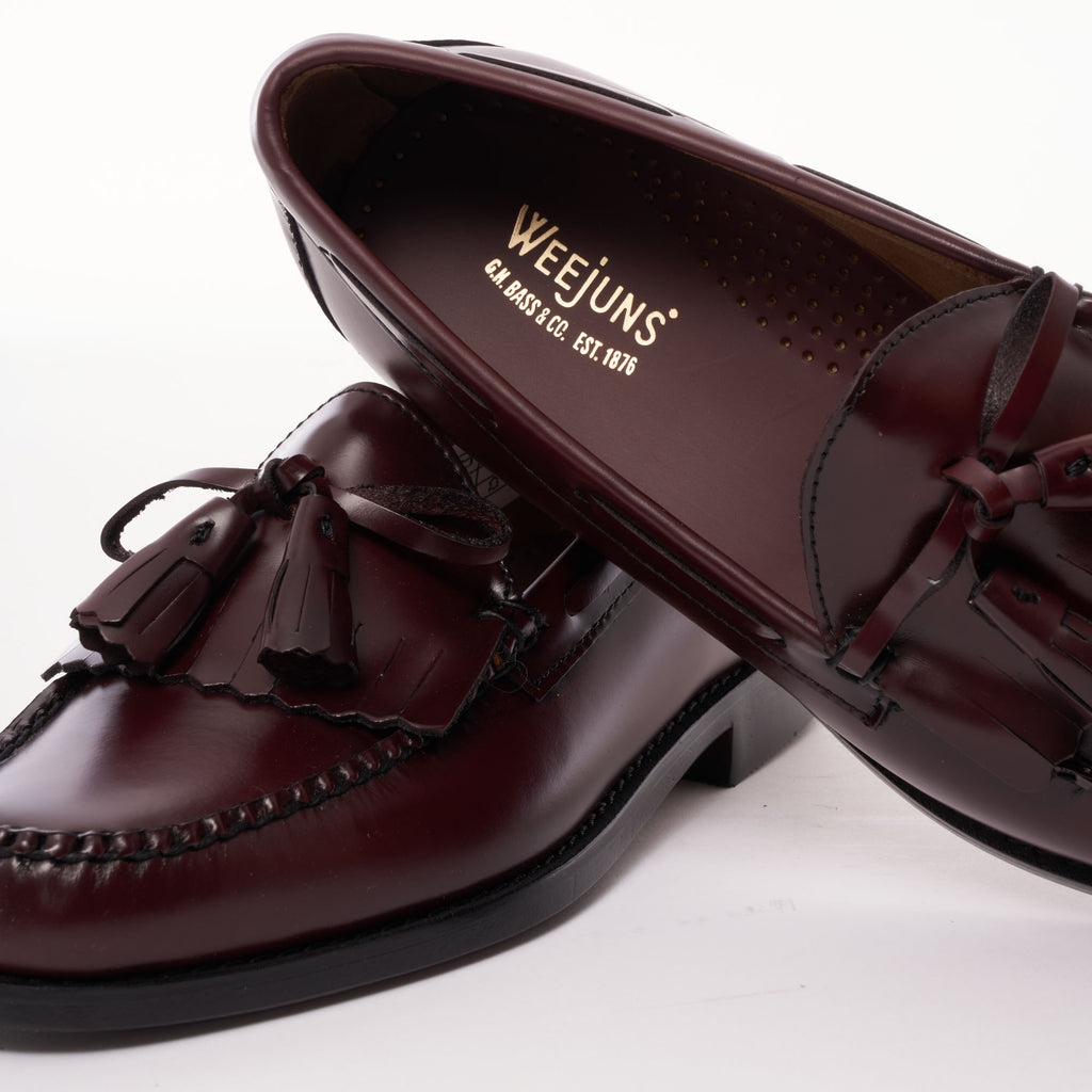 G.H. Bass Weejun Layton Moc Kiltie Tassle Loafers - Wine