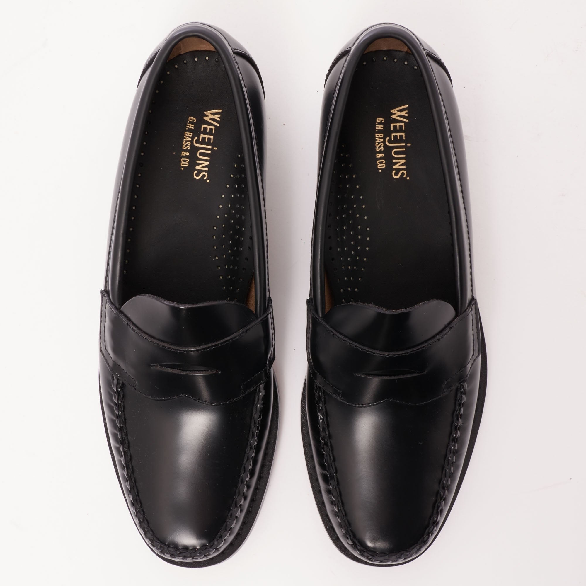 G.H. Bass Weejun Logan Polished Leather Loafer - Black – Stuarts