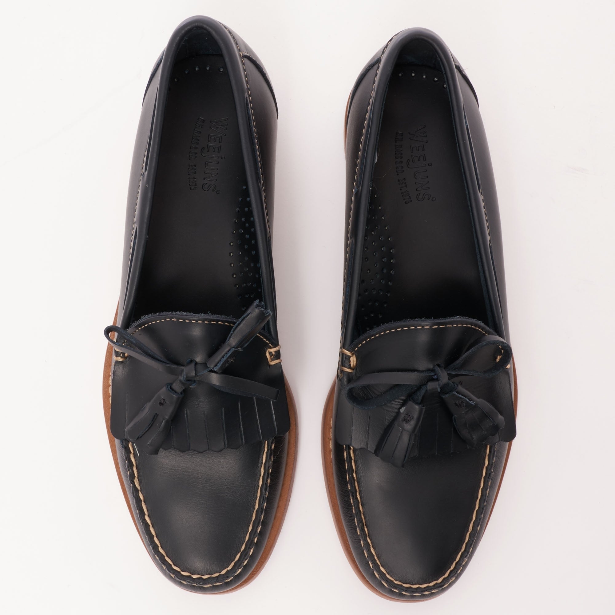 G.H. Bass Weejun Layton Pull Up Kiltie Loafers - Navy