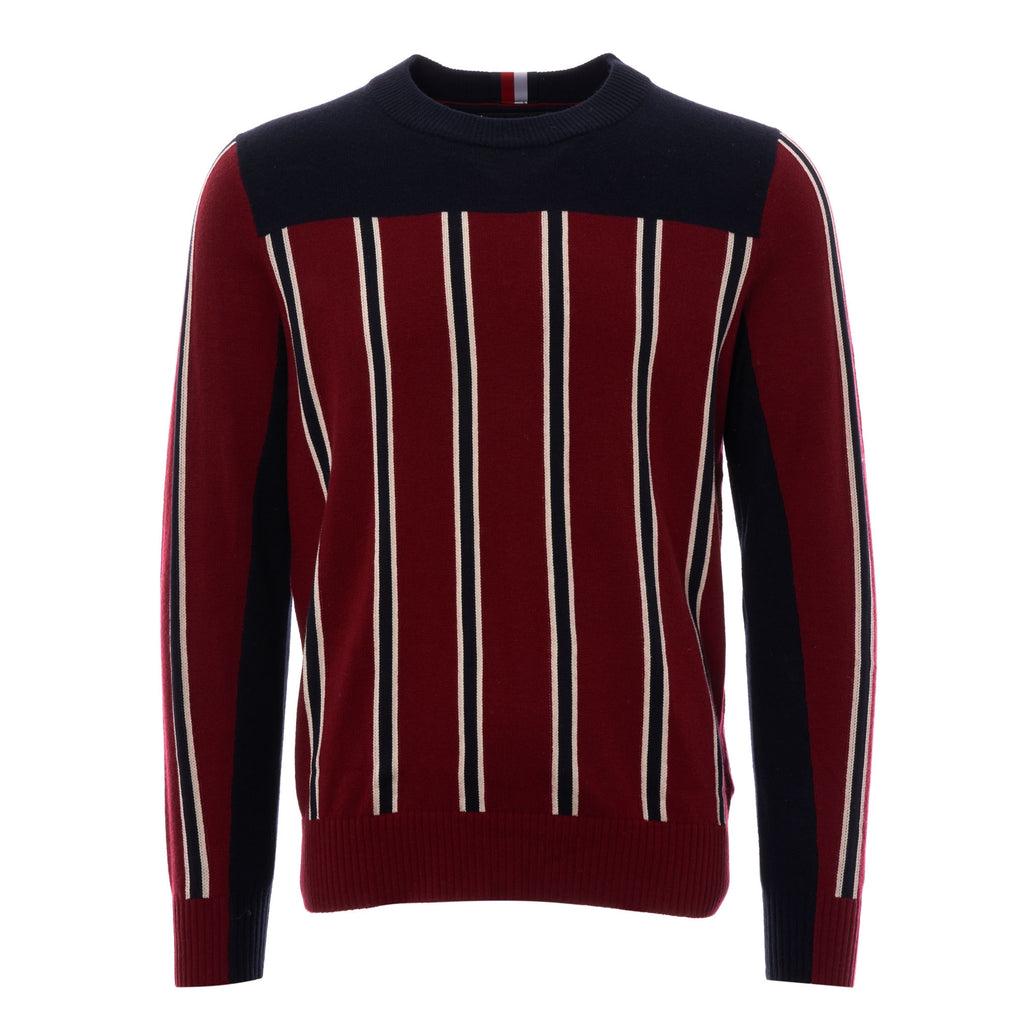 Tommy Hilfiger Regimental Stripe Jumper - Rhubarb
