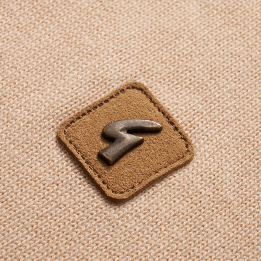 Gabicci Vintage Francesco Knitted Polo Shirt - Oat
