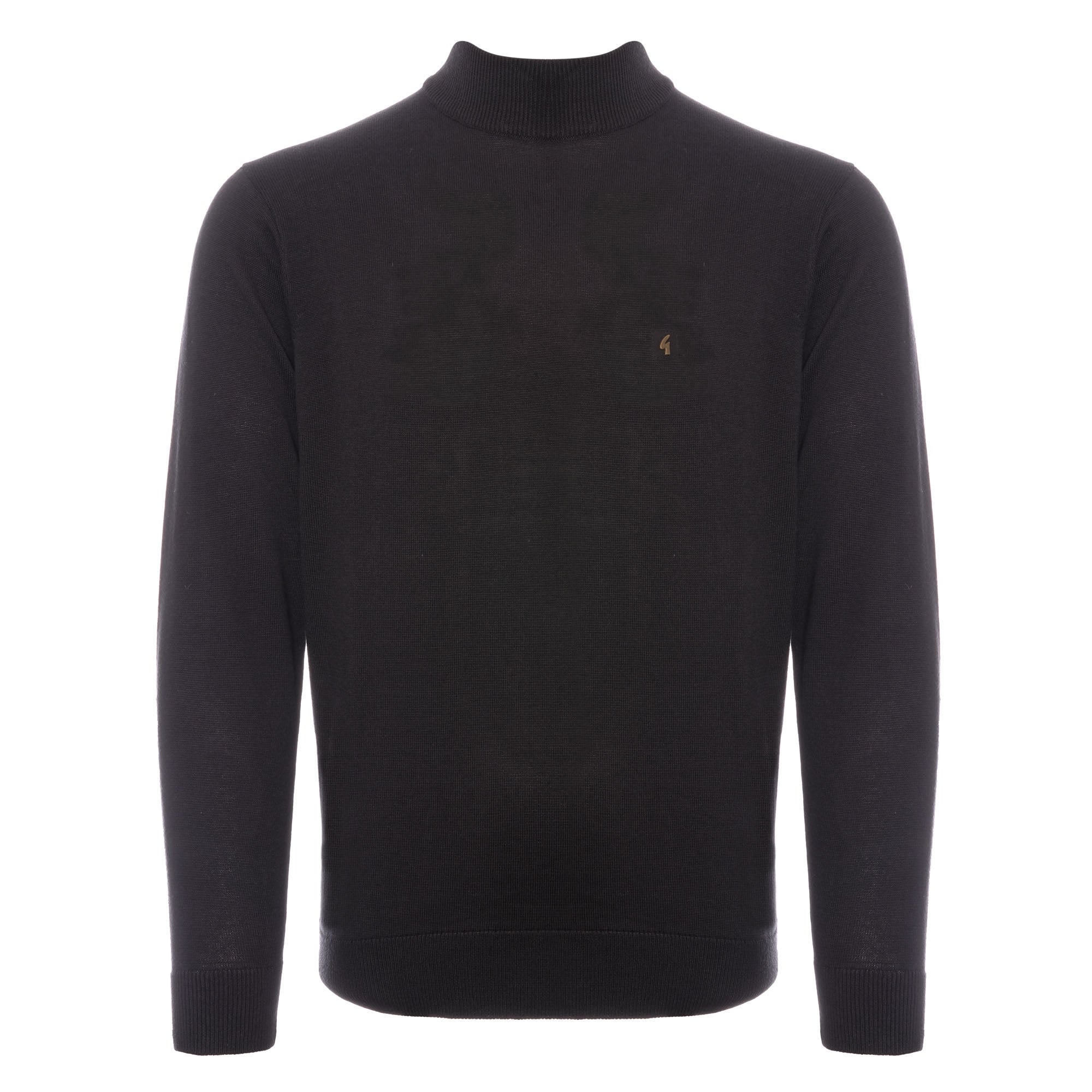 Gabicci Vintage Duke Mock Turtle Neck Jumper - Black