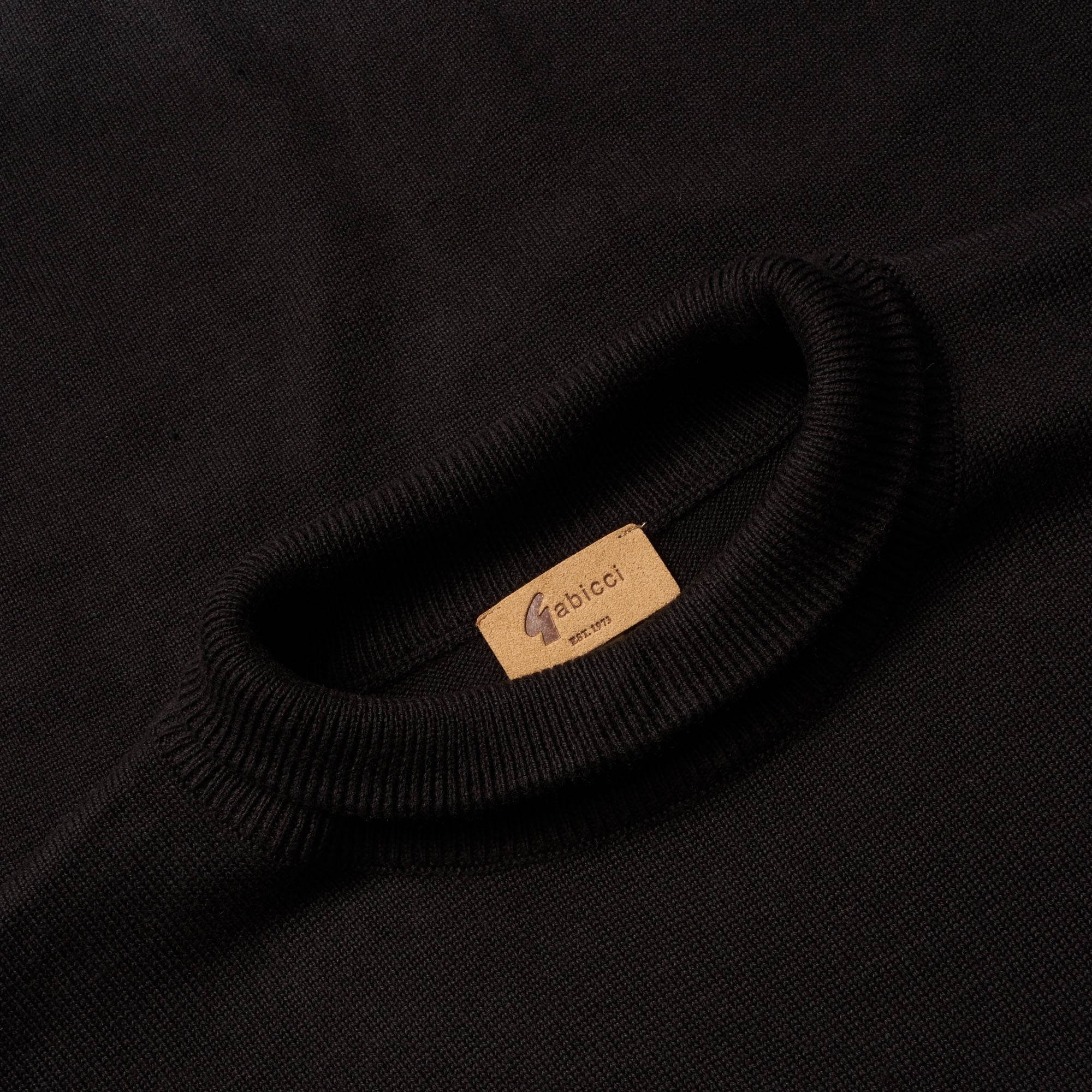Gabicci Vintage Duke Mock Turtle Neck Jumper - Black