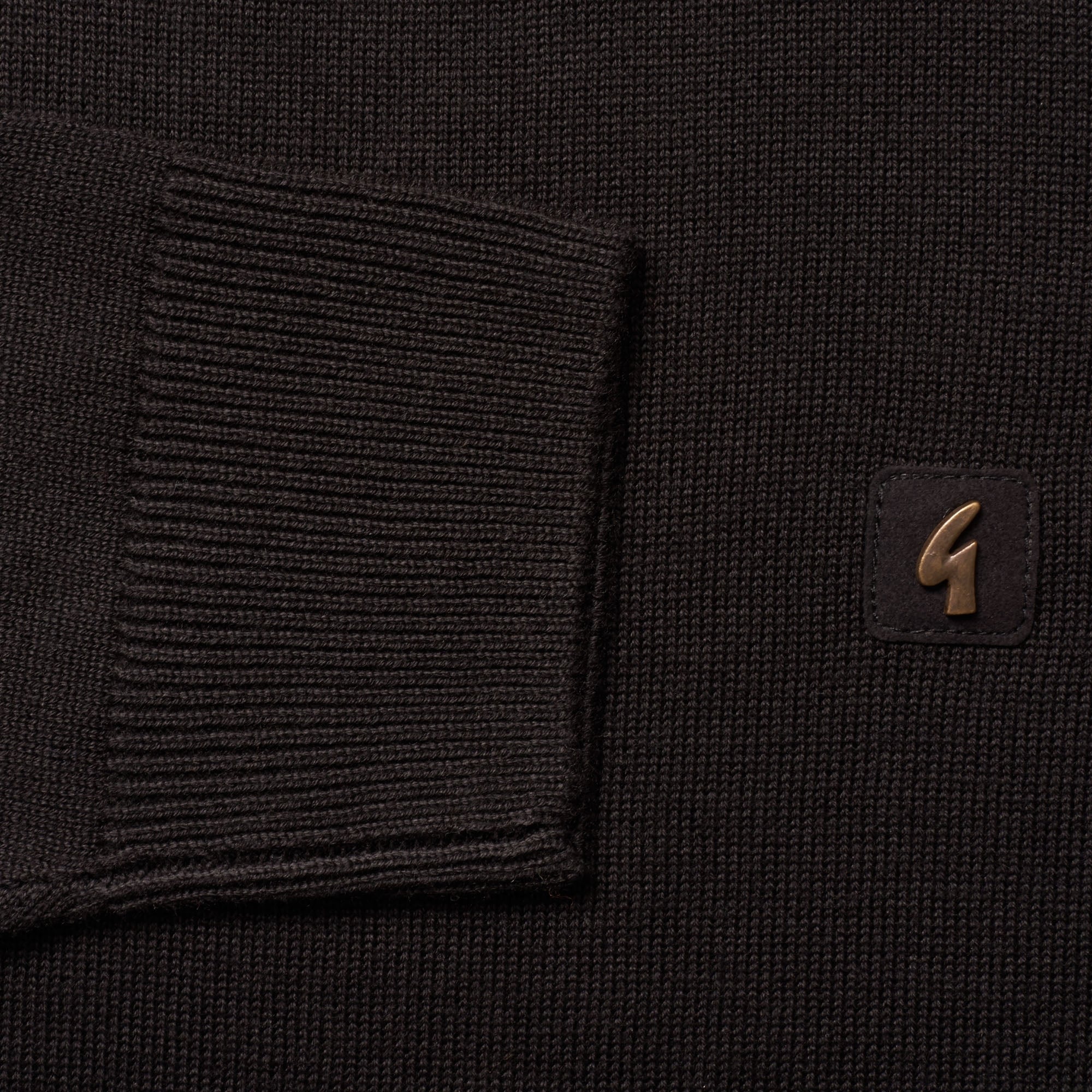 Gabicci Vintage Duke Mock Turtle Neck Jumper - Black
