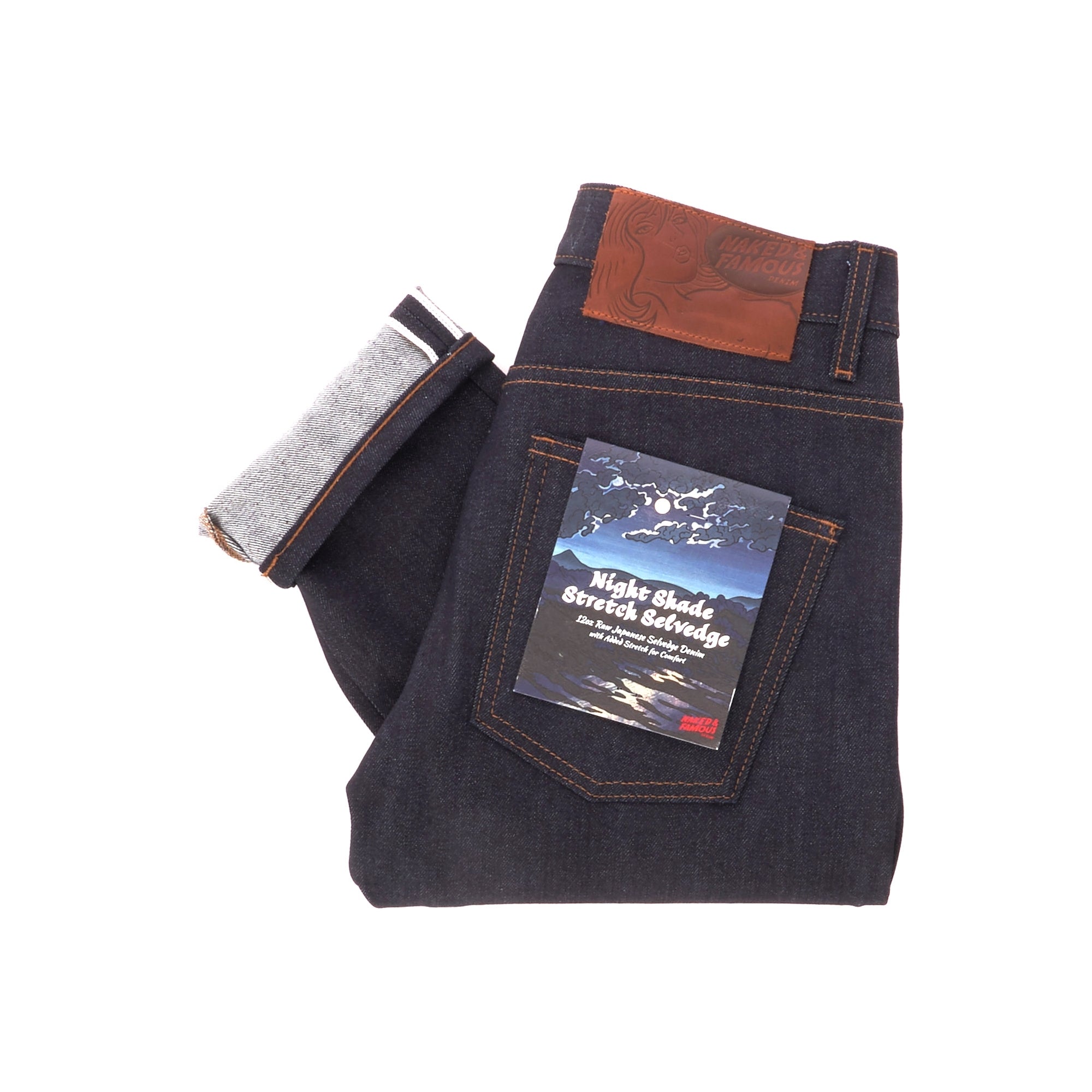 Naked and Famous Denim Super Guy Stretch Selvedge Denim Jeans - Night Shade